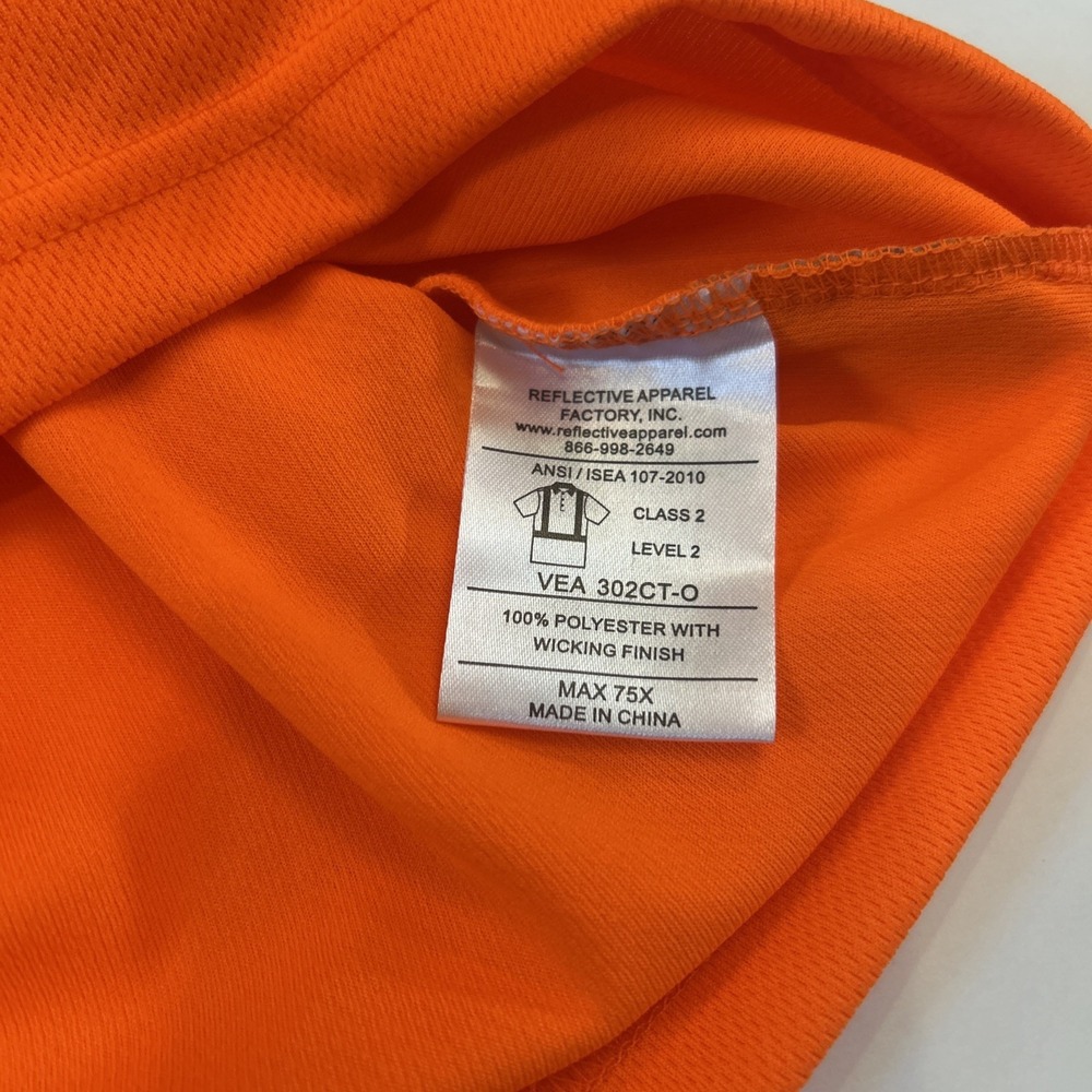 VEA Hi Vis Safety Polo Shirt Mens 2XL Orange Reflective NWT Holland Class 2 - Picture 8 of 9